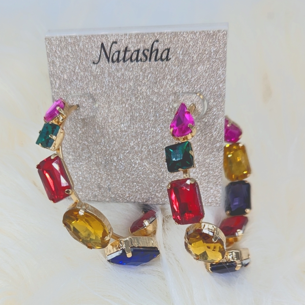 Natasha Gold-tone Hoop Large Earrings